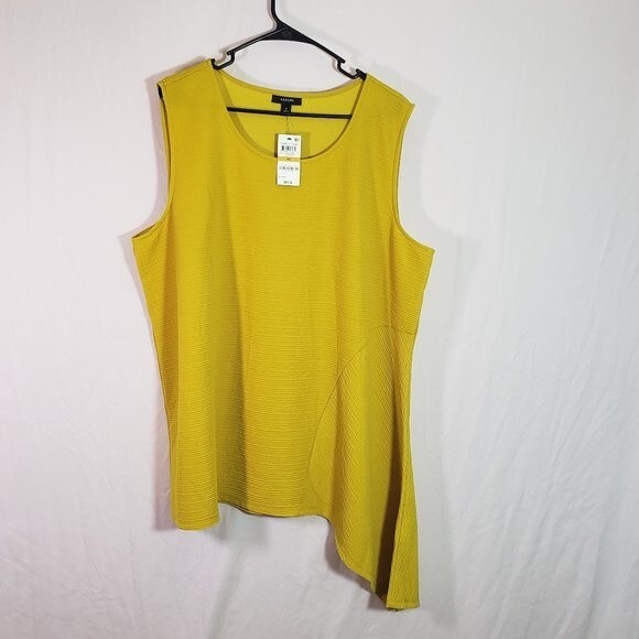 Alfani Womens Plus Asymmetrical Ribbed Pullover Top (AG) - Picture 2 of 7